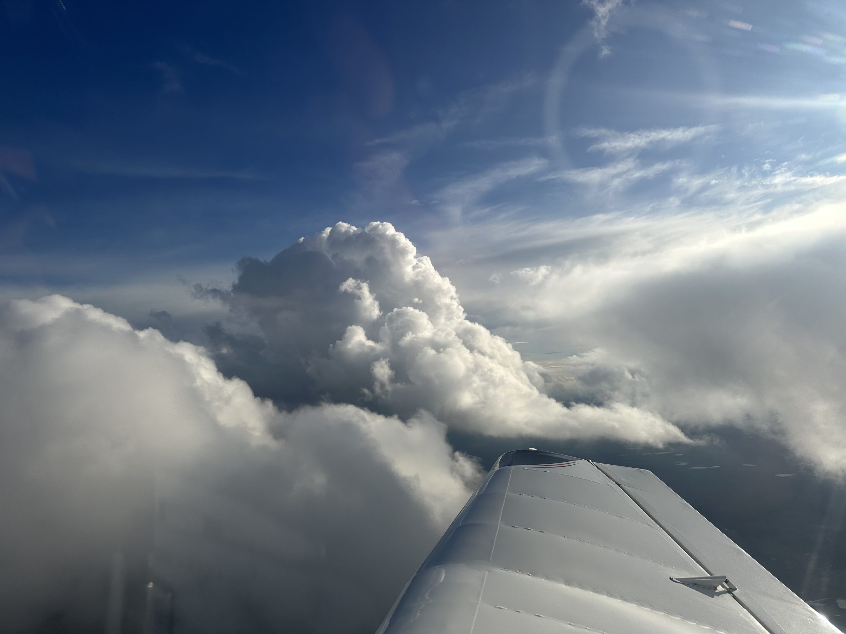 Tussen de wolken op 5500 voet